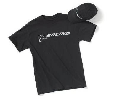 ★新品★　ボーイング　サイズ　Ｌ　メンズ 男性 Ｔシャツ ＆　帽子　２点 セット　ブラック　黒_1