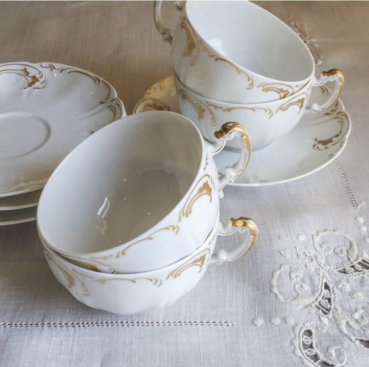 アビランド リモージュ アンティーク カップ ソーサー 4客セット_1