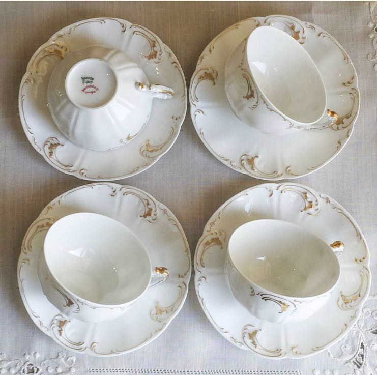 アビランド リモージュ アンティーク カップ ソーサー 4客セット_2