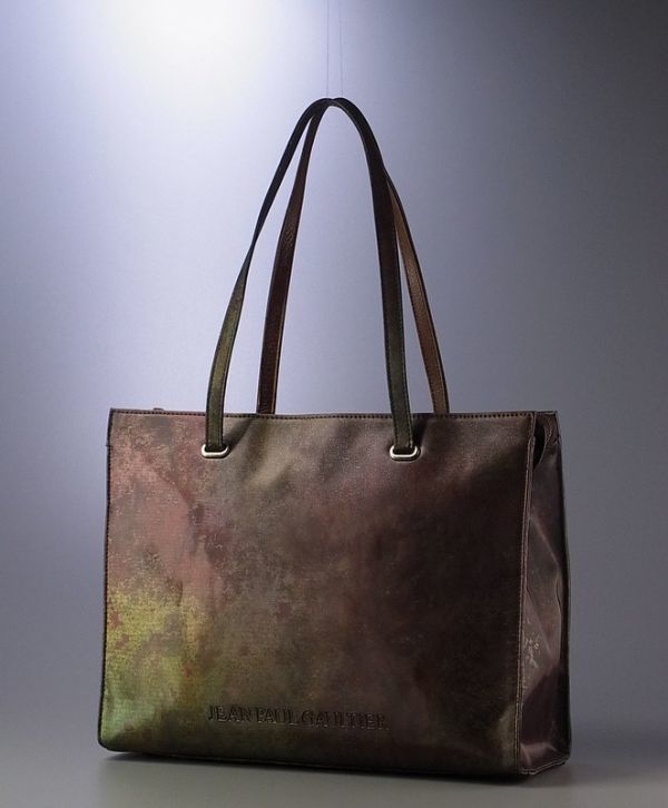 T1425◇ジャンポールゴルチエJean Paul GAULTIER*Vサイバー*トート 