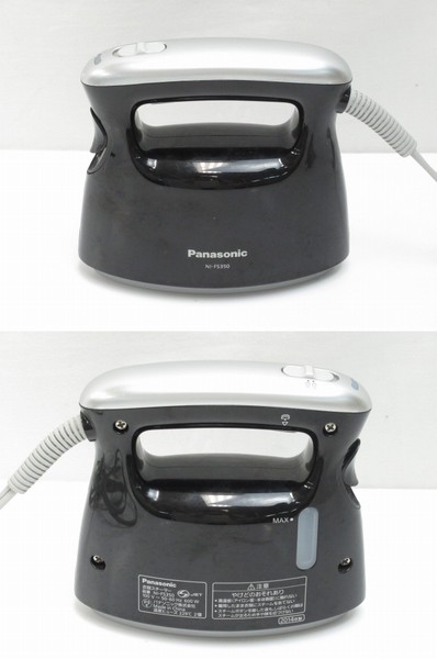 87761★Panasonic/パナソニック 衣類スチーマー/スチームアイロン ブラック/強力消臭/NI-FS350