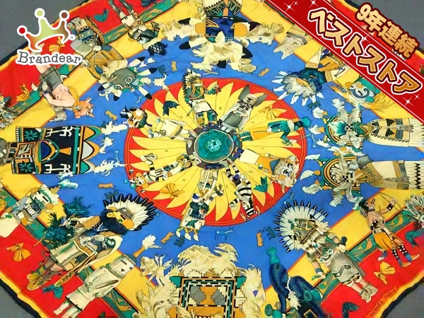 本物保証，低価 エルメス HERMES スカーフ ネイビー&times;レッド&times;マルチ カレ(服飾小物)｜売買されたオークション情報、yahooの商品情報をアーカイブ公開 - オークファン 服飾小物