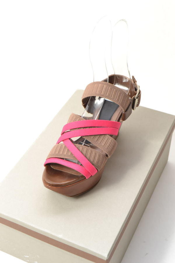 MARNI ウッドソール 厚底 サンダル - ブラウン マルニ KL4KLUKC05