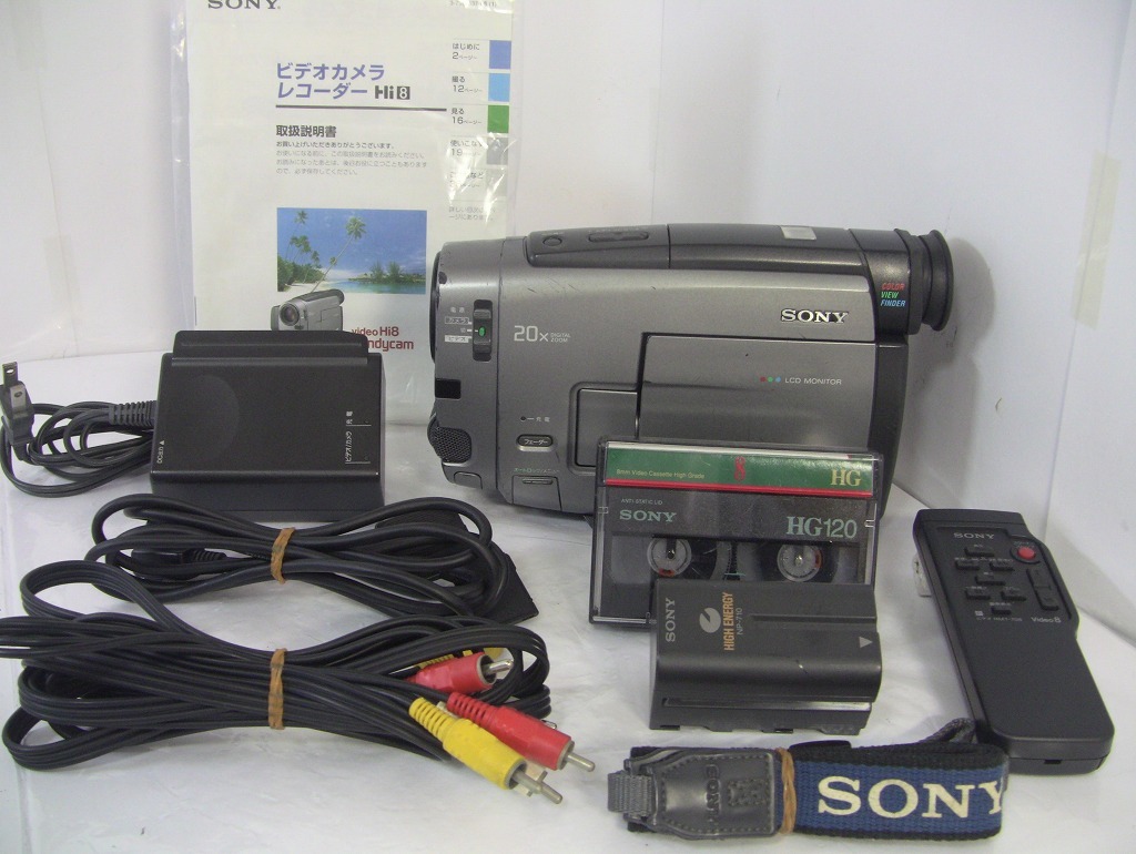 低価，爆買い ダビングに み 再生OK 録画OK SONY Hi8/8mmビデオカメラ CCD-TRV90+付属品8点/0640(8ミリビデオカメラ)｜売買されたオークション情報、yahooの商品情報をアーカイブ公開 - オークファン 8ミリビデオカメラ
