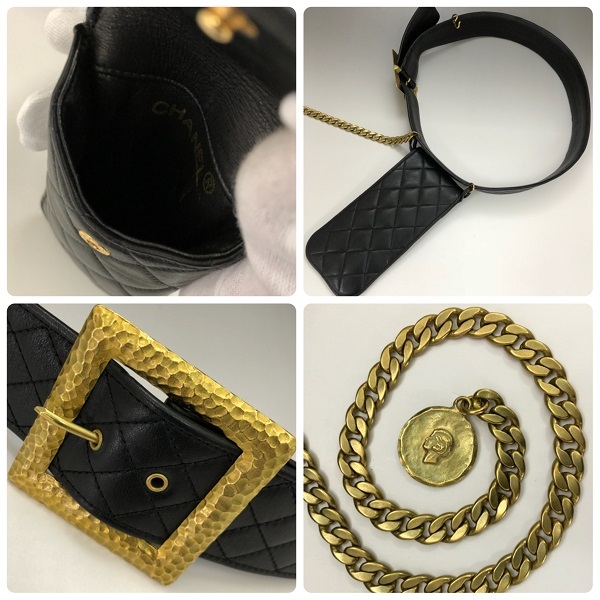CHANEL シャネル マトラッセ ベルト ポーチ 美品 ヴィンテージ 85/34