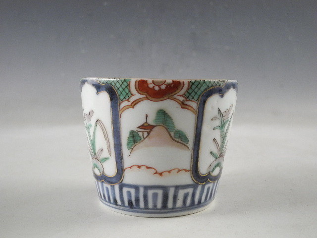 古伊万里 蕎麦猪口 | iichi 江戸後期 金直し 骨董 R0503ダC 染付