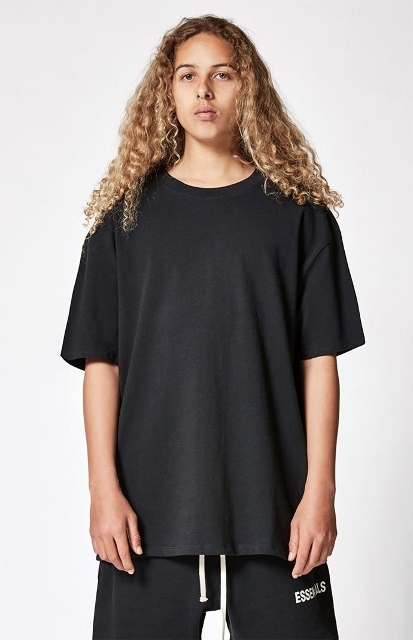 赤字超特価，2025 FOG - Fear Of God Essentials Boxy T-Shirt XL / Black / Justin Bieber(無地)｜売買されたオークション情報、yahooの商品情報をアーカイブ公開 - オークファン XLサイズ以上