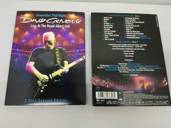 DAVID GILMOUR「覇響 Remember That Night: 国内盤2DVD デヴィッド