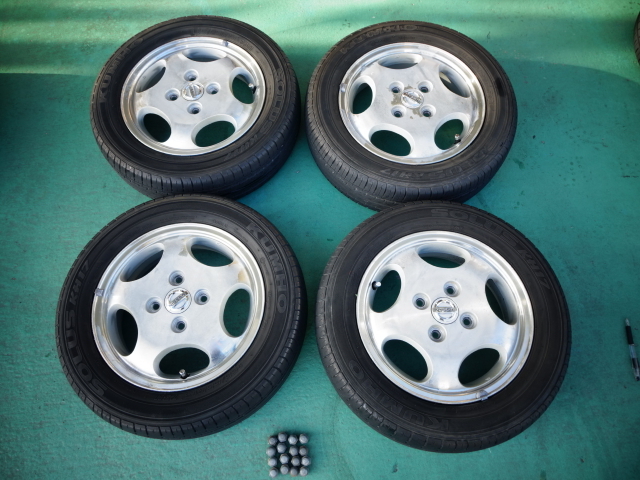 1000円～スズキMRワゴン日産モコ系純正13インチアルミホイール＆155 