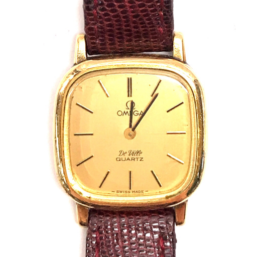 SALE，限定SALE OMEGA オメガ Deville デビル プッシュ式 クオーツ レディース 社外ベルト 未稼働品(デビル)｜売買されたオークション情報、yahooの商品情報をアーカイブ公開 - オークファン デビル