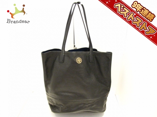 トリーバーチ TORY BURCH バッグ トートバッグ レザー 黒 型押し加工