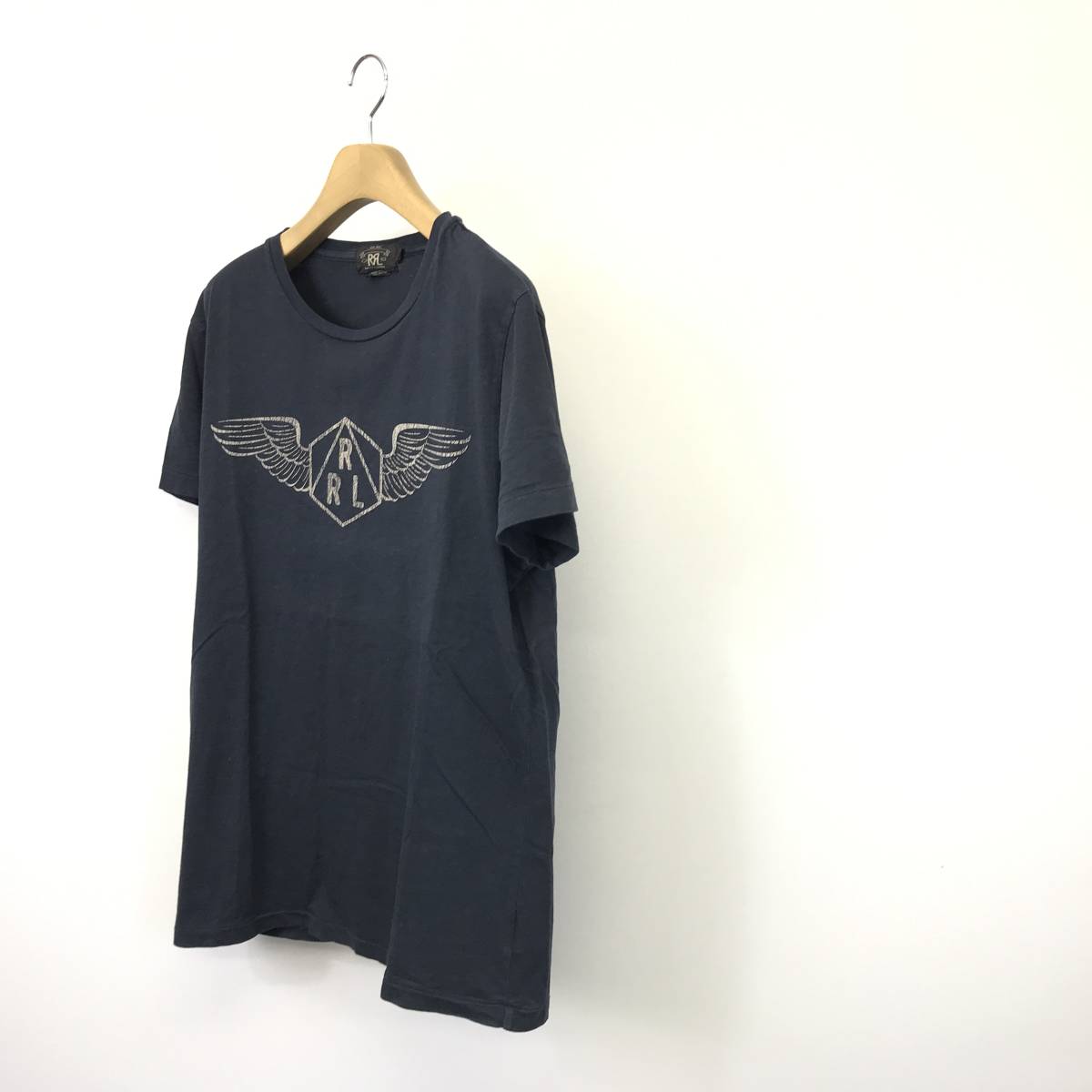 【極美品】RRL RALPH LAUREN ダブルアールエル ラルフローレン Tシャツ ネイビー sizeM