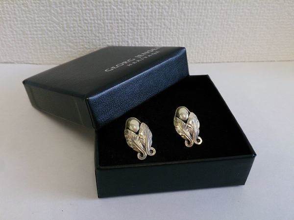 X189-bA678 GEORG JENSEN ジョージジェンセン イヤリング つぼみ 925 