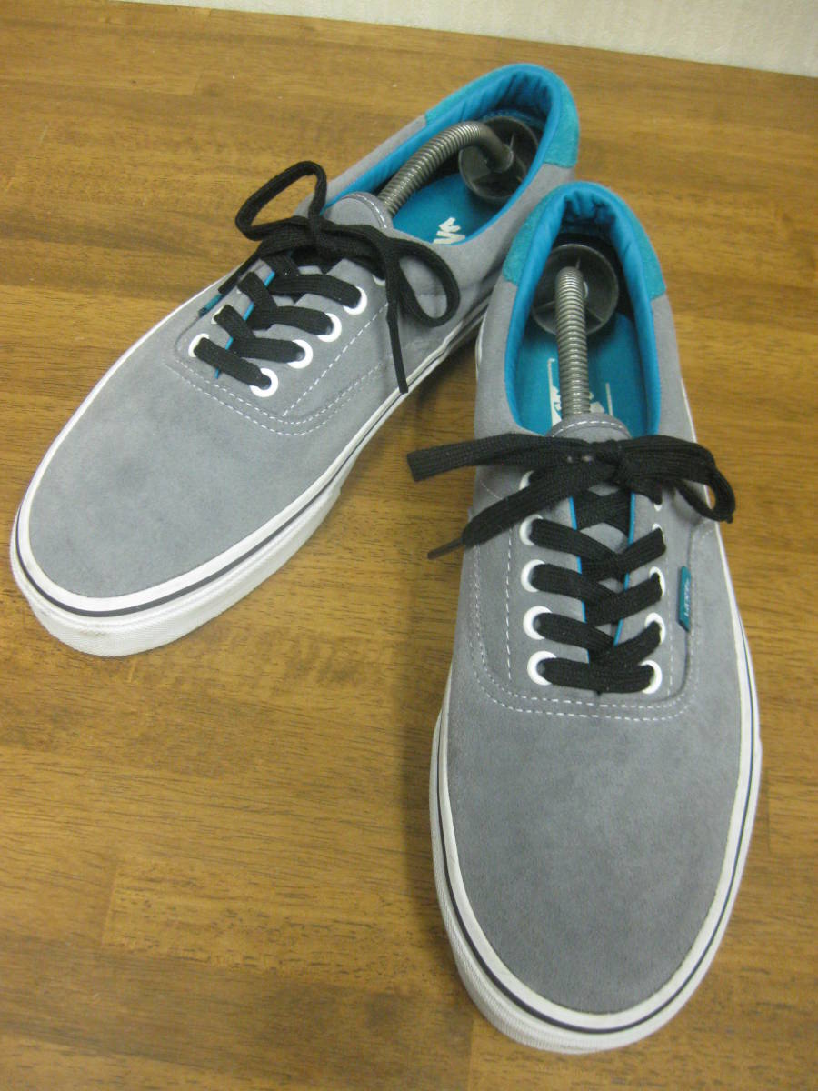 VANS ERA スウェード グレー/青 ２８．５ USED エラ スケート