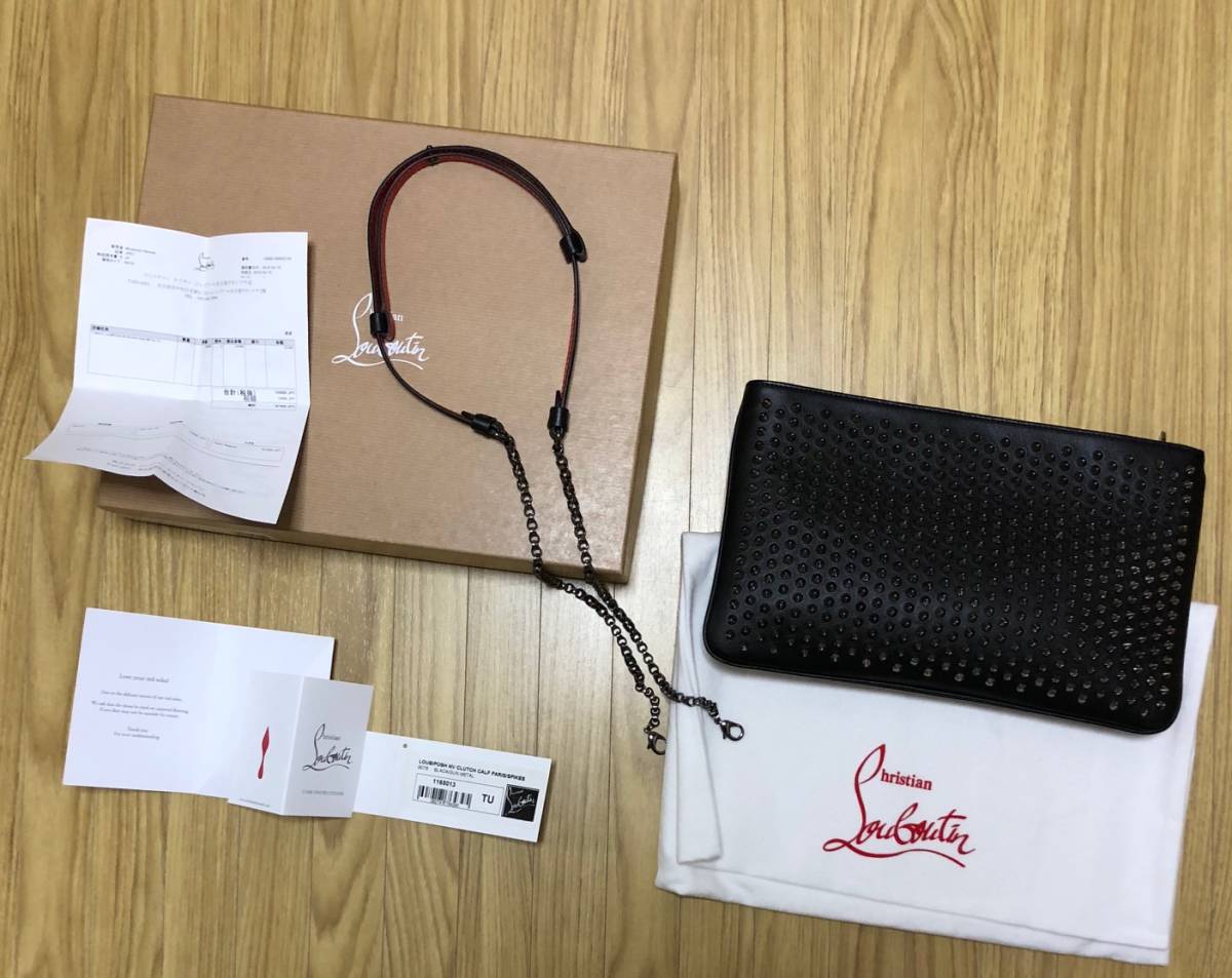 国内正規 新品☆ Christian Louboutin LOUBIPOSH スタッズ クラッチ 