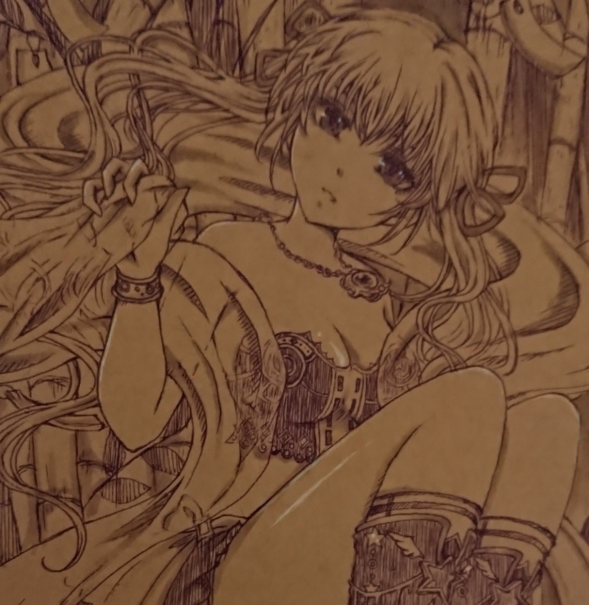 ハガキサイズ 手書きイラスト オリジナル 織姫 手描きイラスト 売買されたオークション情報 Yahooの商品情報をアーカイブ公開 オークファン Aucfan Com