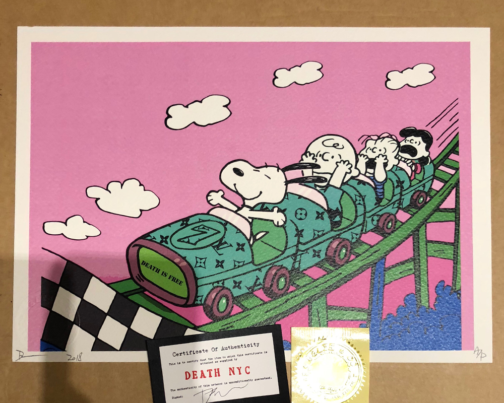 希少！本物！2018年 世界限定100枚 DEATH NYC スヌーピー SNOOPY LV