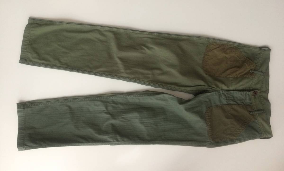 人気，低価 ミリタリー ベイカーパンツ ヘリンボーン リメイク ペインター ワーク パンツ パッチワーク クレイジー 切替 コットン カーキ カモフラ(Mサイズ)｜売買されたオークション情報、yahooの商品 Mサイズ