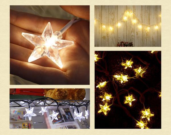 LED イルミネーション スター 【白ケーブル/暖色】_3