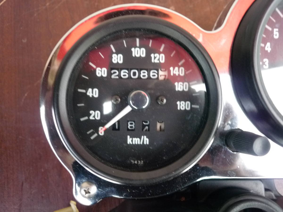良品 希少 初期型 メッキ 親子メーター ゼファー 400 純正 ゼファー400