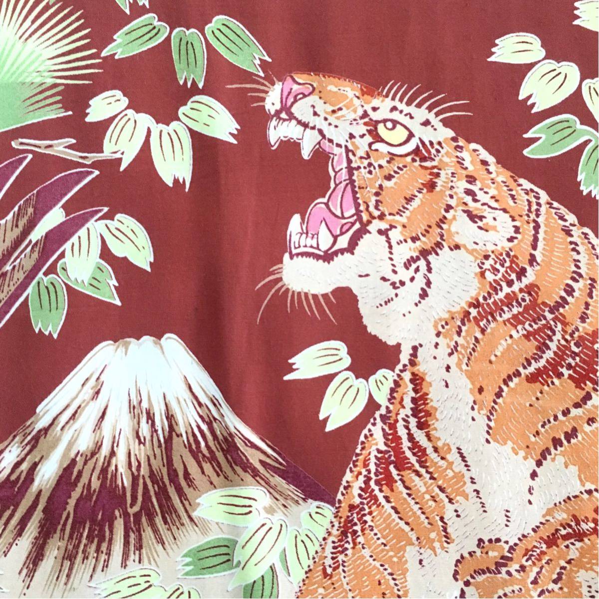 サンサーフ アロハシャツ M品番 虎 鷹 富士山 トラ 和柄 東洋 SUNSURF