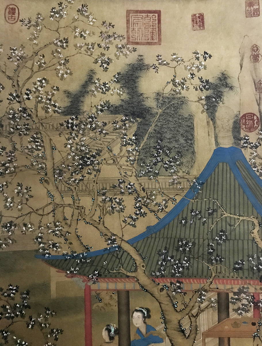鴻】・【真作】762【姚文瀚】中国書画・茶掛・掛け物【仕女図絹本立軸