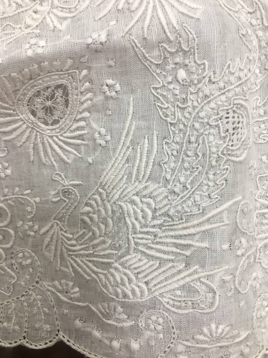 未使用品 刺繍SWATOW スワトウ ハンカチ 白 スワトウ ハンカチ | 白 手刺繍 スワトウ刺繍（カラーホワイト）の通販