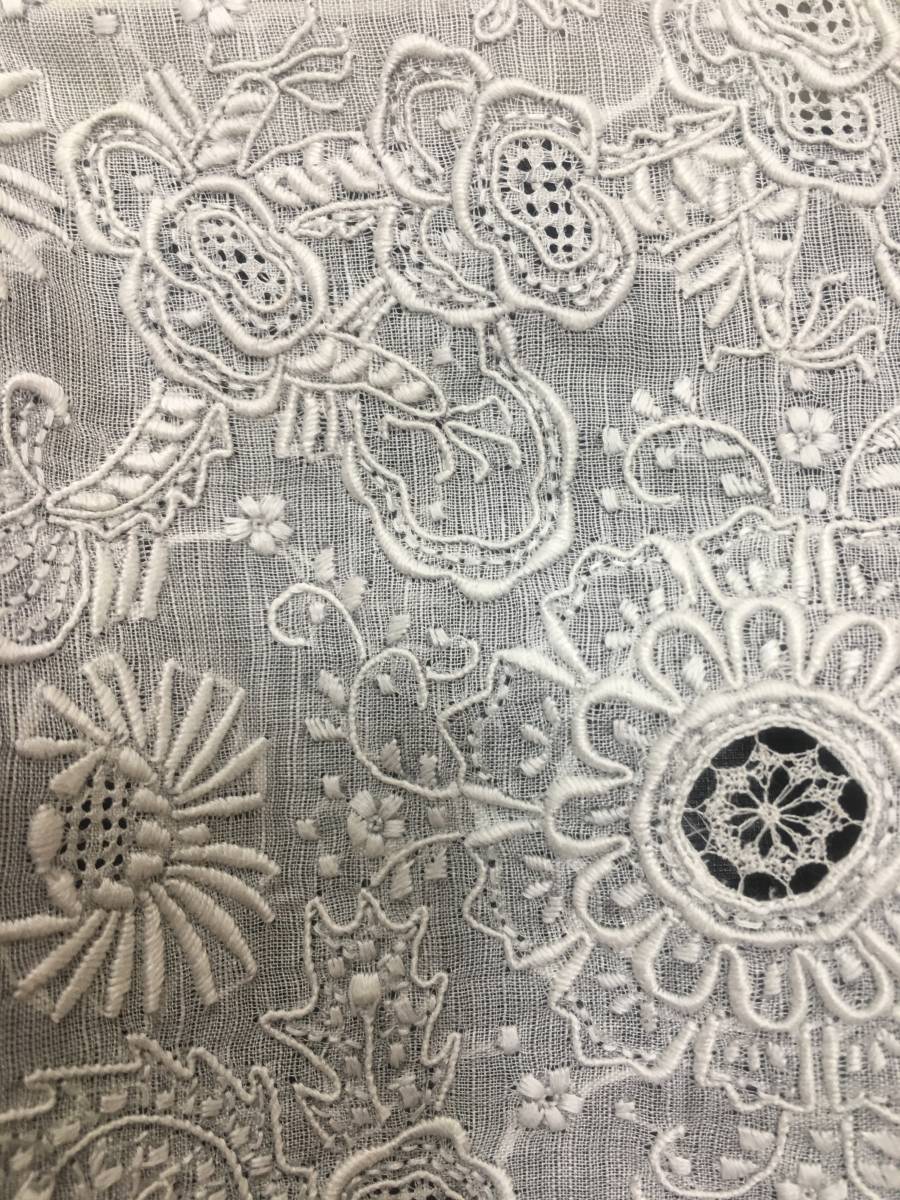 未使用品 刺繍SWATOW スワトウ ハンカチ 白 スワトウ ハンカチ | 白 手刺繍 スワトウ刺繍（カラーホワイト）の通販