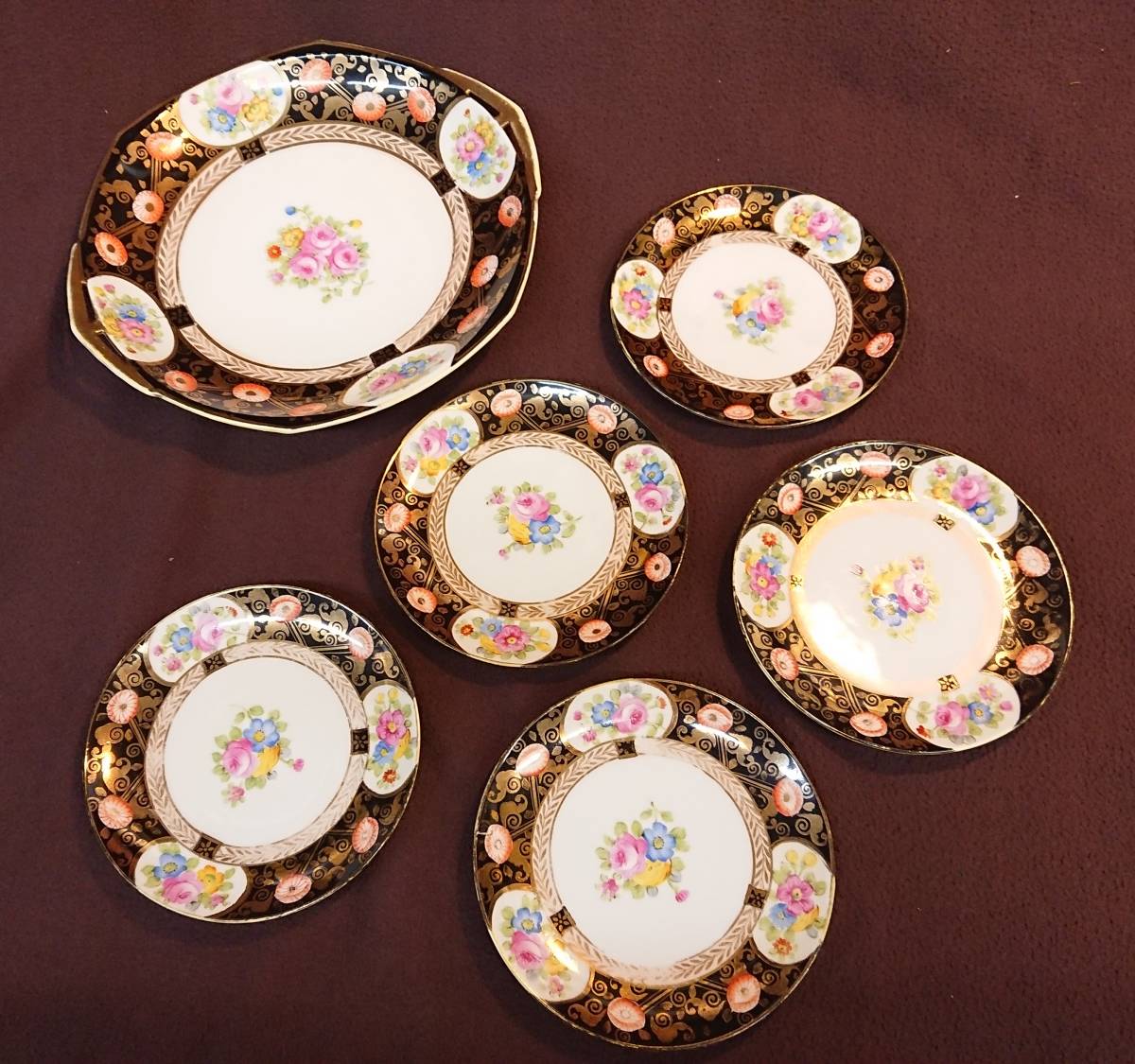 キッチン・食器 Noritake GALA CONTESSA 花柄プレート 小5枚 大1枚 箱付