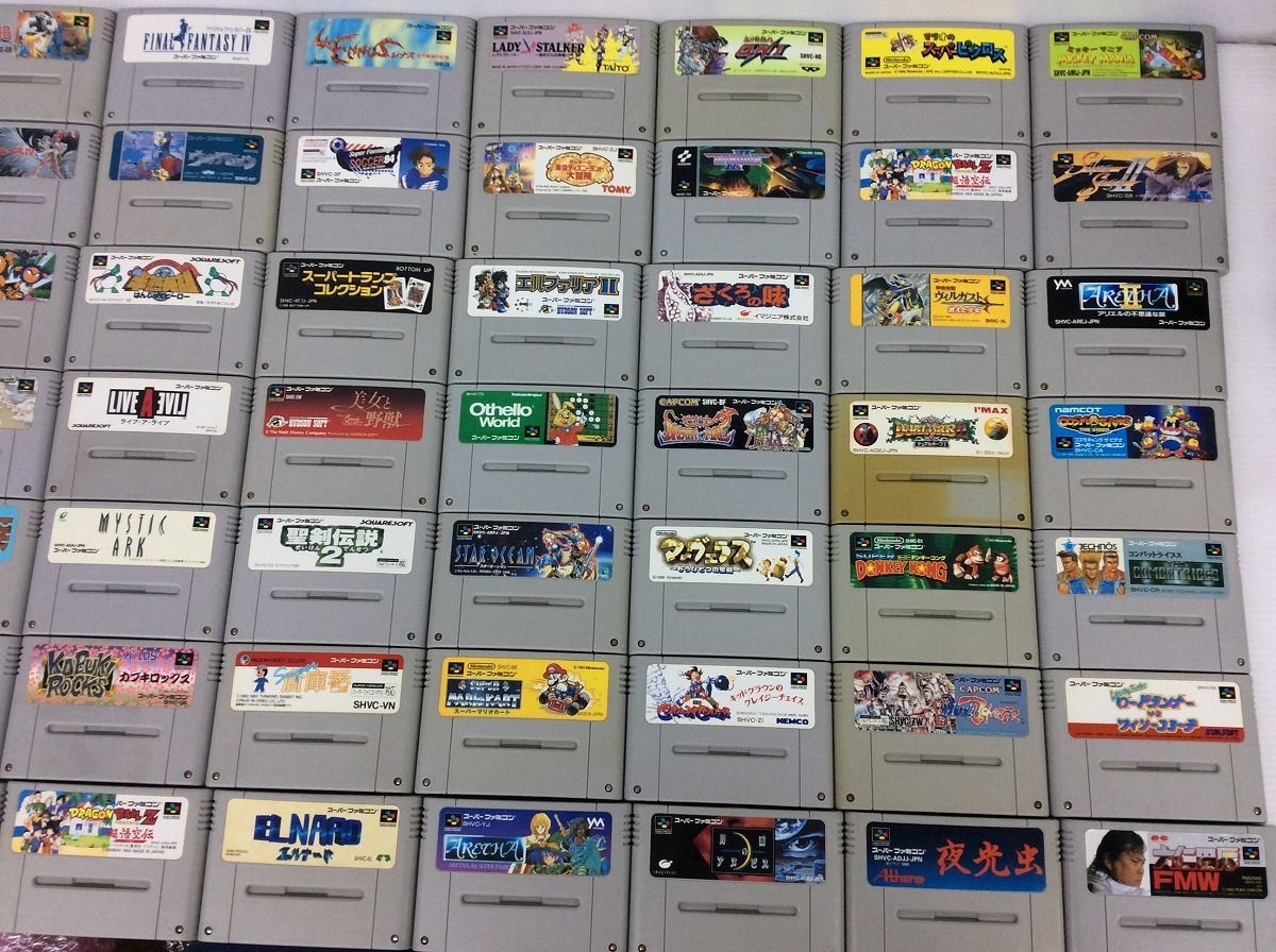 ⑬SFC スーパーファミコン カセット ソフト 90本 動作未確認ジャンク