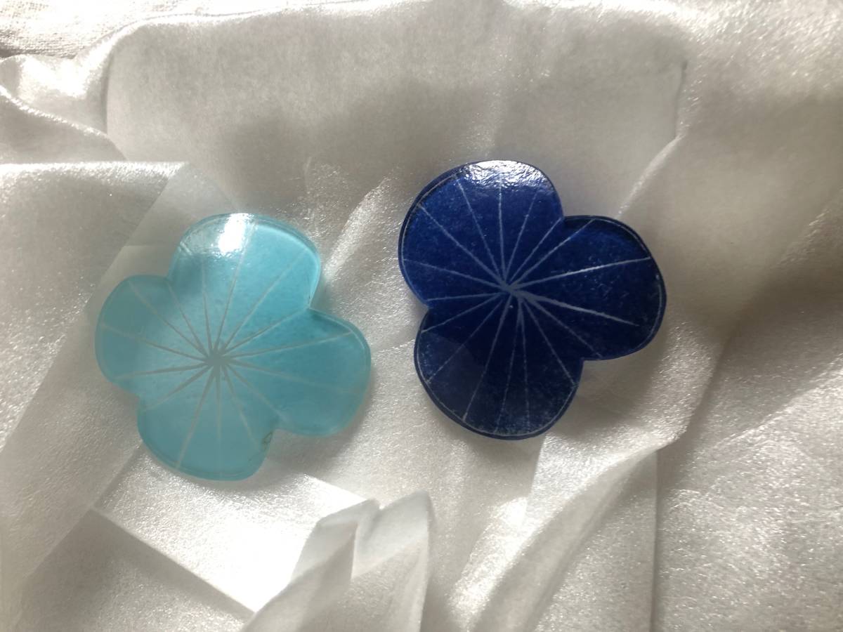 八木麻子 花小皿 2枚セット 八木麻子 花小皿 ガラス作品 2枚セット 食器 八木麻子 【公式通販】