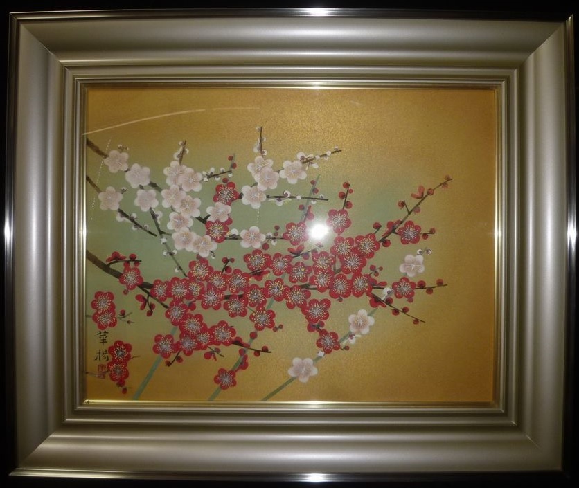 低価，人気SALE 山口華楊 紅白梅 紙本 岩彩画 共シール 真作 見事な大傑作品(花鳥、鳥獣)｜売買されたオークション情報、yahooの商品情報をアーカイブ公開 - オークファン 花鳥、鳥獣
