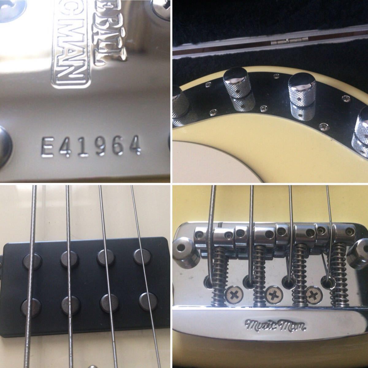 Musicman Stingray USA ホワイト 白 色ヤケ有 裏通し 完動品 傷少な目