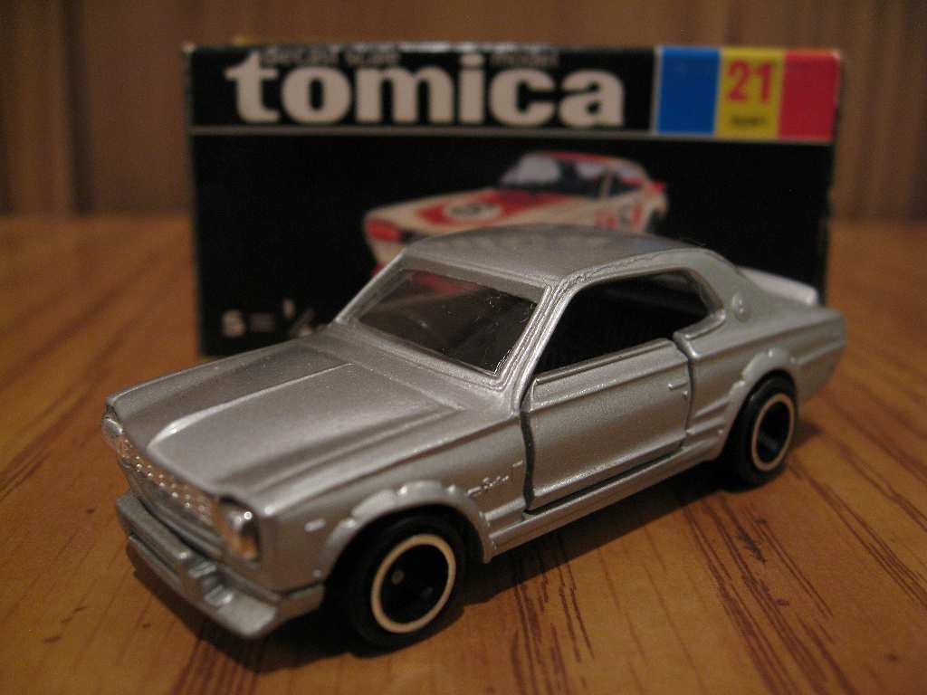 希少トミカ黒箱 日本製21☆日産スカイラインHT 2000GT-R レーシングホイール シルバー tomica★