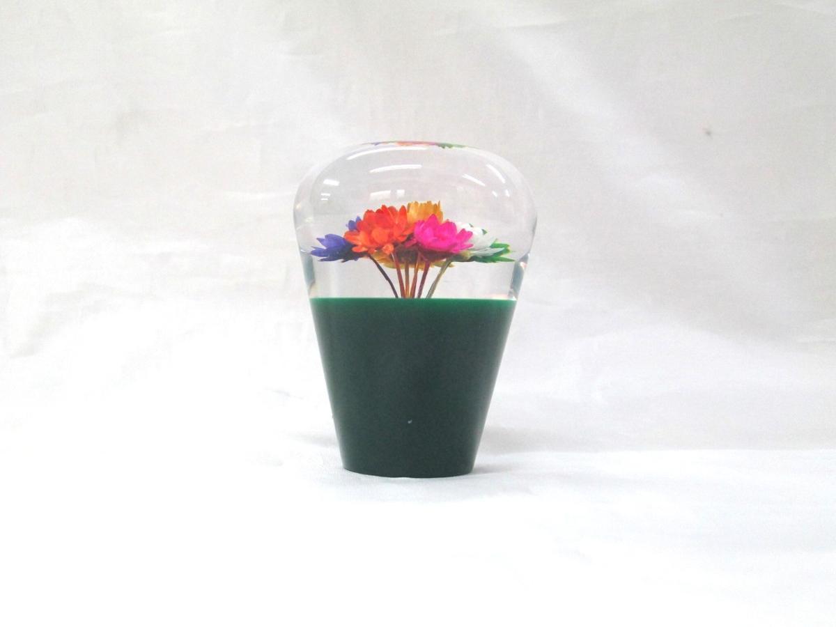 水中花シフトノブ 12×1.25 タカダワークス グリーンぼかし加工 水中花 