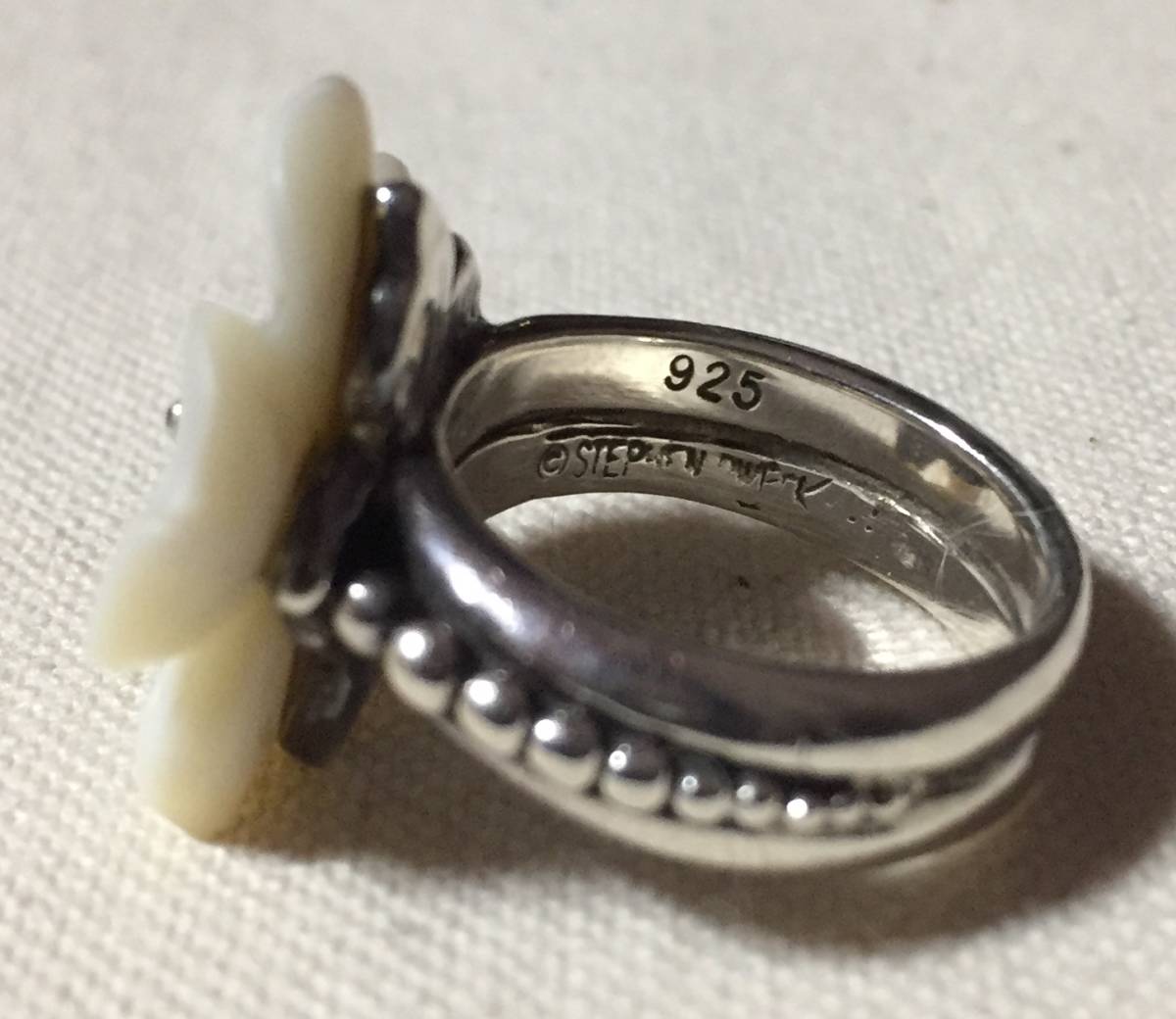 スティーブン・デュエック　白蝶貝　フラワーモチーフ ブローチ Stephen Dweck スティーブンデュエック 白蝶貝×シルバー925 フラワー