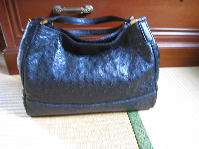オーストリッチショルダーバッグ JRA JRA LEATHER JEWELS 美品 オーストリッチショルダーバッグ JRA JRA LEATHER JEWELS 美品