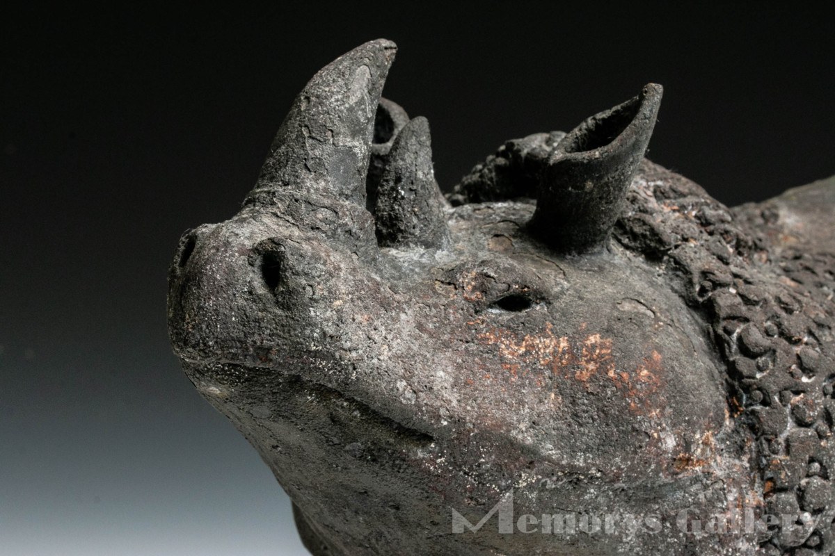 Yahoo!オークション - 佳香肥沼美智雄 最上位作 『陶犀』置物 「肥沼