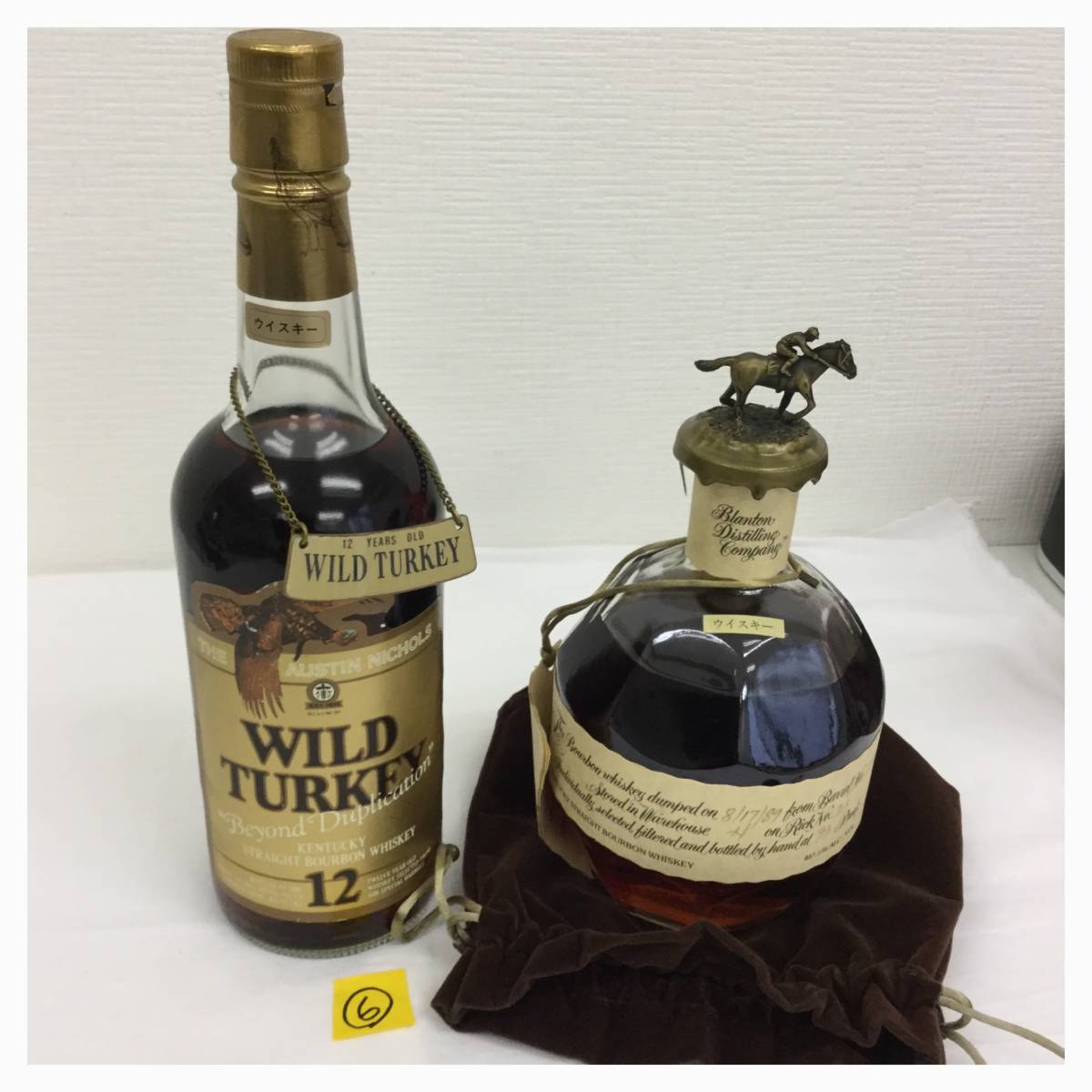 ⑥○ Blantons ブラントン シングルバレル バーボン 750ml WILD TURKEY 2点セット 未開栓_1