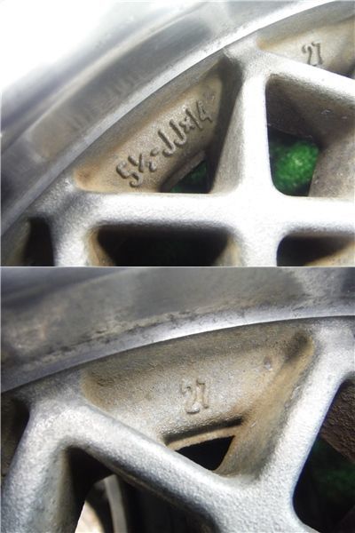 GX61 マーク2 グランデ ツインカム24 後期 純正 アルミホイール 14インチ 5.5J +27 PCD114.3 4穴 センターキャップ付き 1台分セット 1G