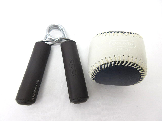 文鎮 コーチ 美品 ハンドグリップ ペーパーウエイト 文鎮 セット スポーツ