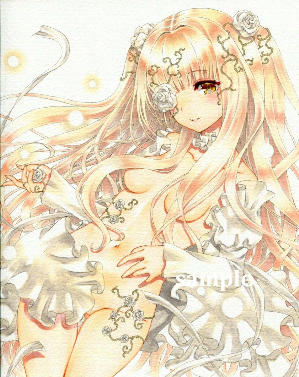 ☆手描きイラスト☆ローゼンメイデン☆『雪華綺晶』☆色紙サイズ水彩紙