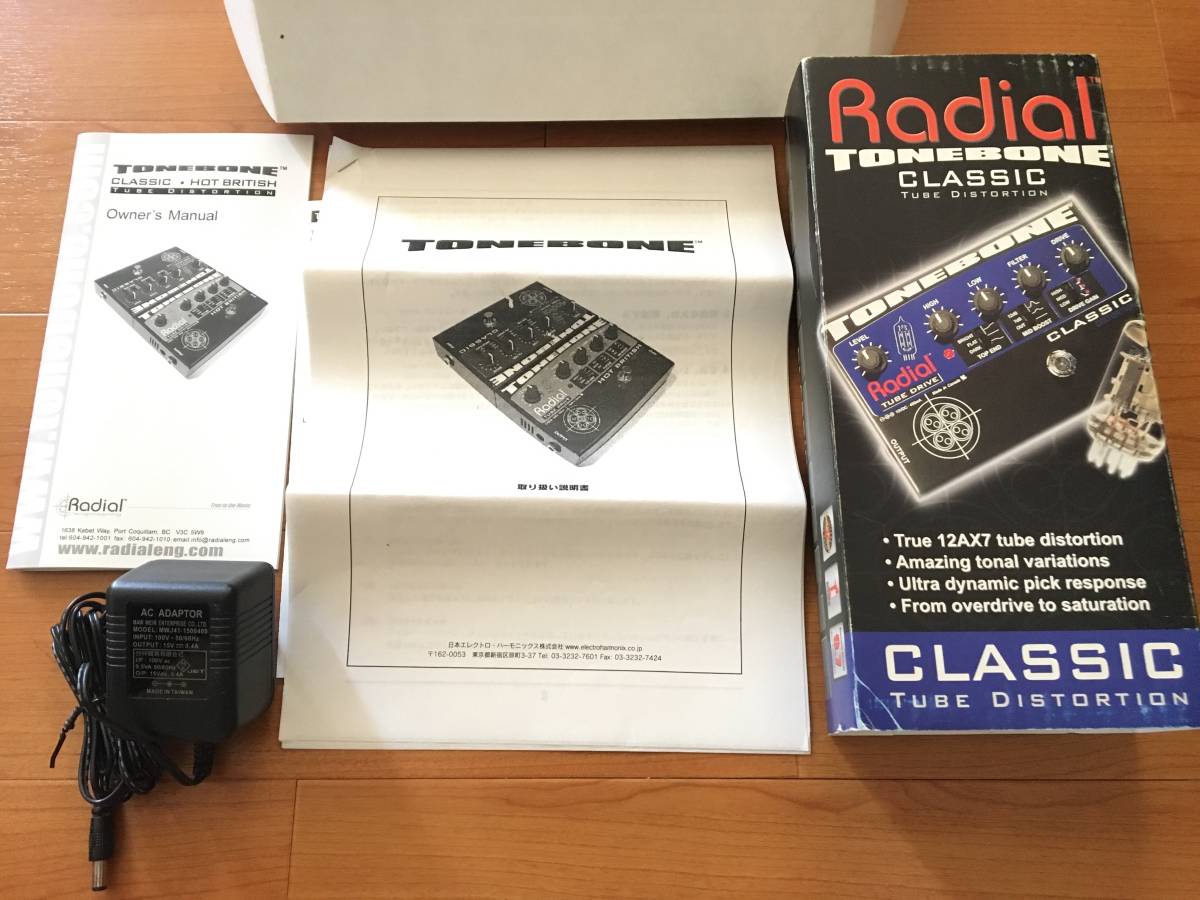 送料無料】Radial TONEBONE CLASSIC 中古良品 箱・アダプタ・日本語取