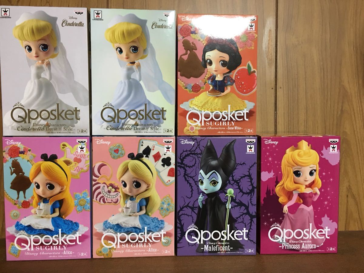 Qposketアリス 2種セット シンデレラ 2種セット オーロラ姫