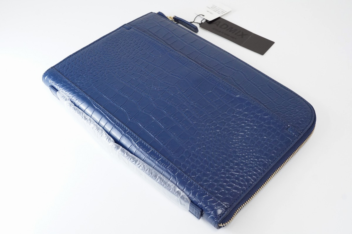 【高品質，SALE】 #8750 ADMIX アトリエサブメン クラッチバッグ クロコ型押し レザー 牛革 紺 通勤通学 バッグインバッグ Ｒ(男性用)｜売買されたオークション情報、yahooの商品情報をアーカイブ公開 - オークフ 男性用