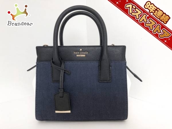 【新作登場，100%新品】 ケイトスペード Kate spade バッグ ハンドバッグ デニム&times;レザー ダークネイビー&times;黒&times;白 PXRU6688(ハンドバッグ)｜売買されたオークション情報、yahooの商品情報をアーカイブ公開 - オー かばん、バッグ