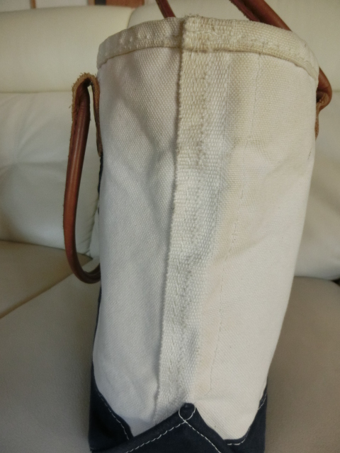 ■格安スタート■エルエルビーン　LL　BEAN　トートバック　レザーハンドル　ネイビー　モノグラム　Y　刺繍　_10