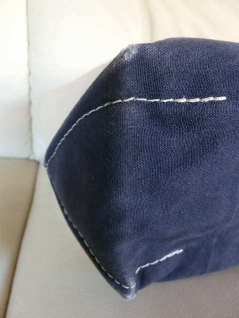 ■格安スタート■エルエルビーン　LL　BEAN　トートバック　レザーハンドル　ネイビー　モノグラム　Y　刺繍　_5