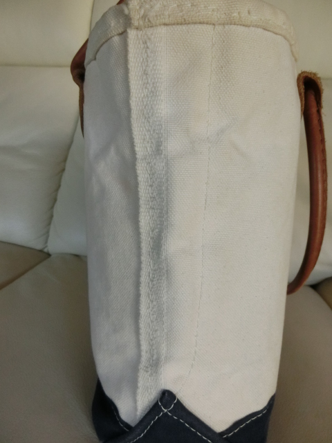 ■格安スタート■エルエルビーン　LL　BEAN　トートバック　レザーハンドル　ネイビー　モノグラム　Y　刺繍　_9