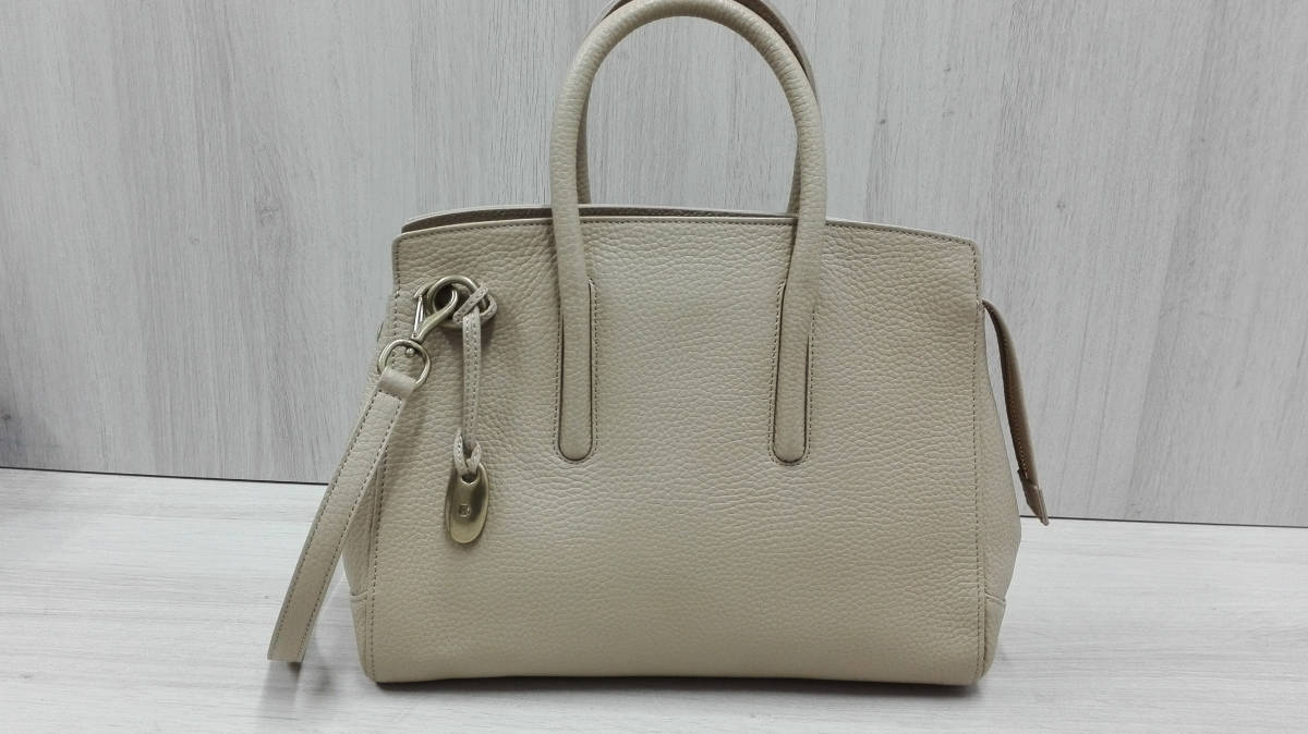 TOFF&LOADSTONE トフ ロードストーン 2way ショルダーバック ハンドバッグ ベージュ